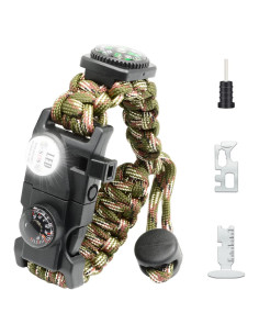 Pulsera de Supervivencia 20 en 1 NVioAsport Camo Verde