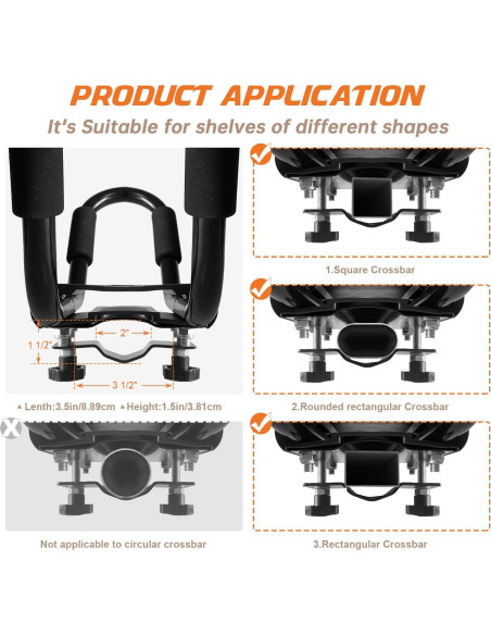 Soporte de Techo para Kayak HIGHRAZON J con 2 Cuerdas Soporte de Techo para Kayak HIGHRAZON J con 2 Cuerdas
