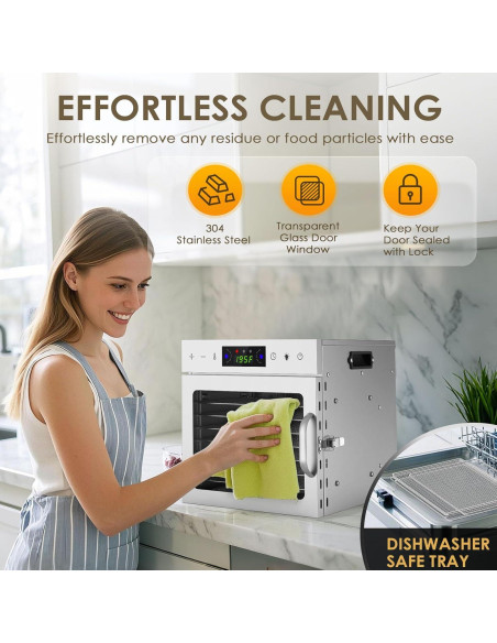 Deshidratador de Alimentos HOPERAN 8 Bandejas Acero Inoxidable Deshidratador de Alimentos HOPERAN 8 Bandejas Acero Inoxidable