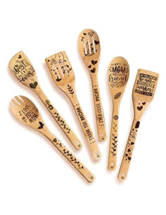 Set de Utensilios de Cocina Riveira 6 Piezas de Bambú