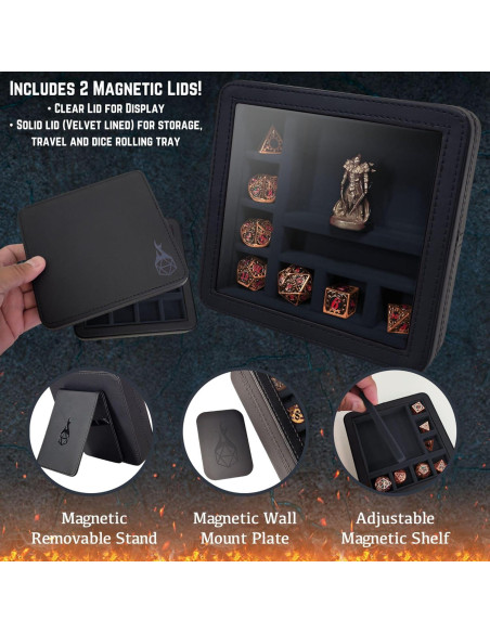 Estuche Exhibición RPG Forged Dice Co. para Dados y Miniaturas Estuche Exhibición RPG Forged Dice Co. para Dados y Miniaturas