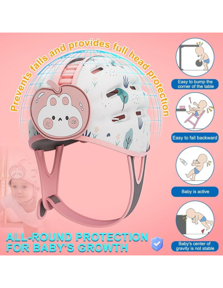 Casco de Protección para Bebé Joyingbaby Conejo Rosa 0.12 kg Casco de Protección para Bebé Joyingbaby Conejo Rosa 0.12 kg