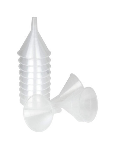 Juego de 20 Embudos de Plástico Transparentes 11.94 cm