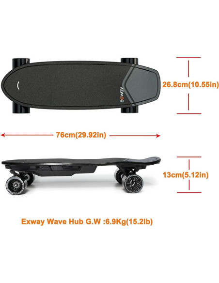 Exway Wave Patinete Eléctrico 99Wh Carga Rápida 199kg Exway Wave Patinete Eléctrico 99Wh Carga Rápida 199kg