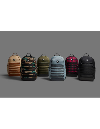Mochila de Skateboard Hurley Negra 26L con Compartimento Laptop