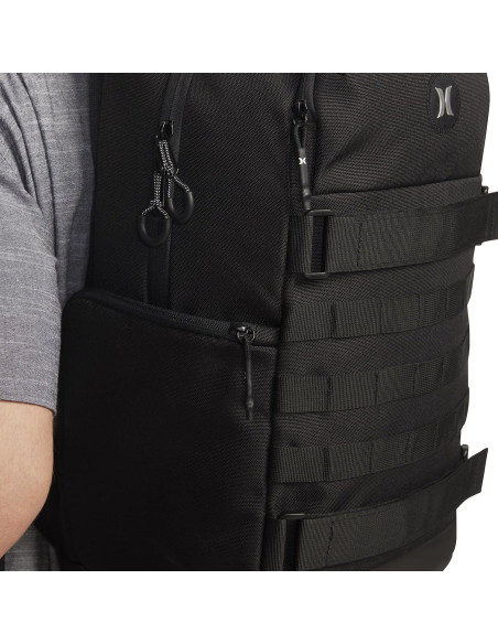 Mochila de Skateboard Hurley Negra 26L con Compartimento Laptop Mochila de Skateboard Hurley Negra 26L con Compartimento Laptop