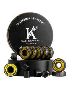 Rodamientos KVENI 608RS Cerámica Titanio ABEC 9 - Paquete 8