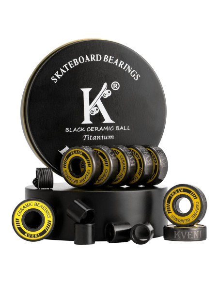 Rodamientos KVENI 608RS Cerámica Titanio ABEC 9 - Paquete 8 Rodamientos KVENI 608RS Cerámica Titanio ABEC 9 - Paquete 8