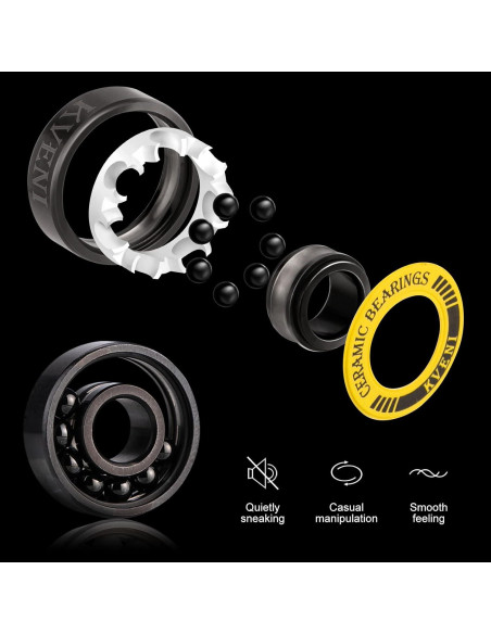 Rodamientos KVENI 608RS Cerámica Titanio ABEC 9 - Paquete 8 Rodamientos KVENI 608RS Cerámica Titanio ABEC 9 - Paquete 8