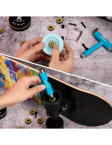 Rodamientos KVENI 608RS Cerámica Titanio ABEC 9 - Paquete 8 Rodamientos KVENI 608RS Cerámica Titanio ABEC 9 - Paquete 8