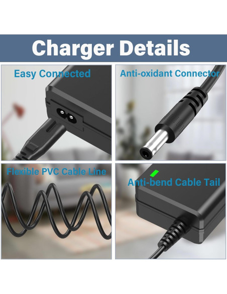 Cargador 42V GOTRAX GXL V2 G2 G3 G4 1.7A Batería 36V Cargador 42V GOTRAX GXL V2 G2 G3 G4 1.7A Batería 36V