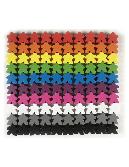 100 Meeples de Madera Apostrophe Games Multicolor 15cm 100 Meeples de Madera Apostrophe Games Multicolor 15cm