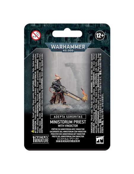 Miniatura Warhammer 40K Sacerdote Ministorum con Vindictor Miniatura Warhammer 40K Sacerdote Ministorum con Vindictor