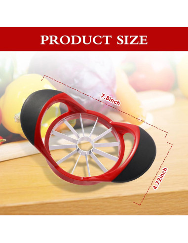 Cortador de Manzanas LIVSGNISTA 12 Cuchillas Acero Inoxidable 12 cm
