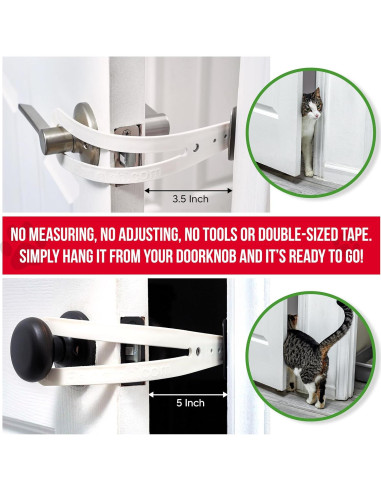 Soporte de Puerta para Gatos FlexLatch Blanco 10x30 cm
