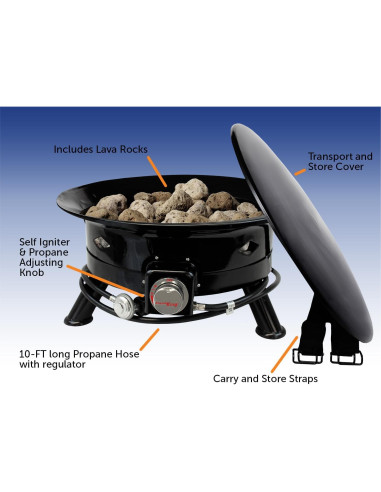 Hoguera de Propano Flame King 61 cm 58K BTU Portátil