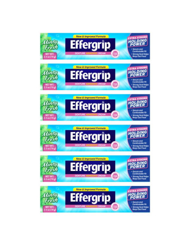 Crema Adhesiva para Dentaduras Effergrip 6 Pack 70 g