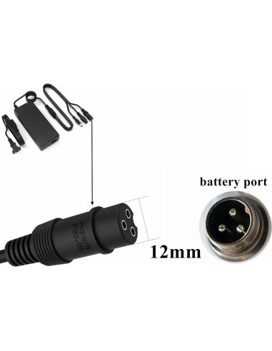 Cargador de Scooter Eléctrico WOJIADA 29.4V 2A 3-en-1