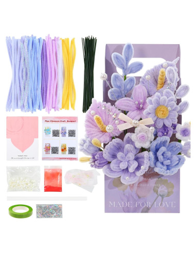 Kit de flores con limpiapipas ERNTRNL - Manualidades DIY