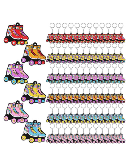 36 Llaveros de Patín sobre Ruedas Retro - Fiesta 80s y 90s 36 Llaveros de Patín sobre Ruedas Retro - Fiesta 80s y 90s