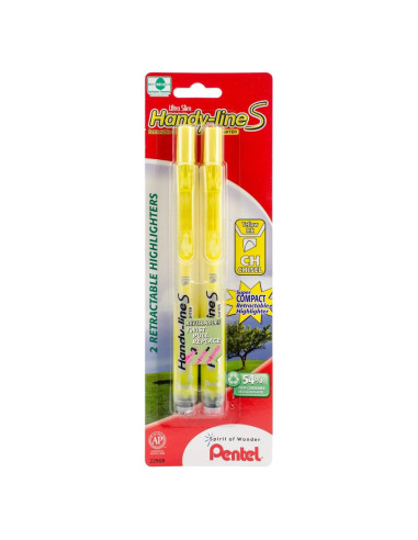 Marcador Resaltador Retráctil Pentel Handy-Line S Amarillo