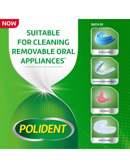 Tabletas Limpiadoras de Dentaduras Polident Blanqueadoras 84 Unidades Tabletas Limpiadoras de Dentaduras Polident Blanqueadoras 84 Unidades