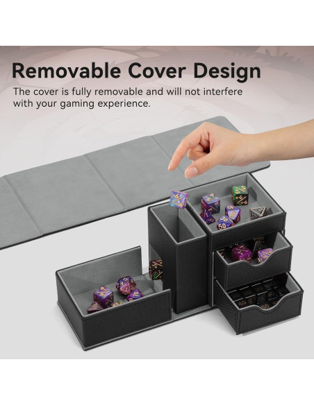 Caja de Dados Stepane 3 en 1 con Almacenamiento y Torre Caja de Dados Stepane 3 en 1 con Almacenamiento y Torre
