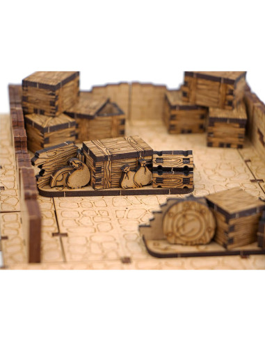 Terreno Modular TowerRex DND 28mm - Cofres y Barricadas