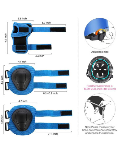 Conjunto de Casco y Rodilleras DaCool para Niños 3-10 Años