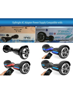 Cargador UpBright 29.4V para Hoverboard Swagtron T5 2