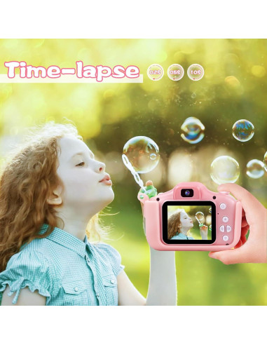 Cámara PROGRACE K1 para Niños - Rosa Unicornio, 12 MP