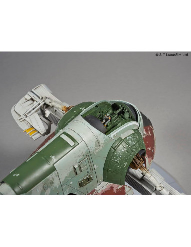 Kit de modelo Boba Fett 1/144 Bandai Star Wars con base