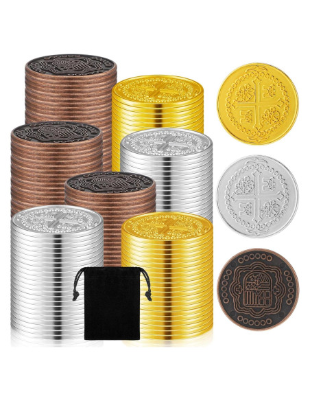 Monedas Pirata de Metal Hanaive 100 Pcs Doblones Falsos