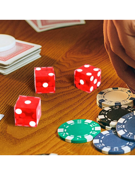 Dados de Casino GSE Set de 25 Rojo 19 mm Alta Precisión Dados de Casino GSE Set de 25 Rojo 19 mm Alta Precisión
