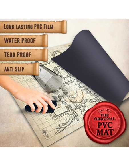 Melee Mats Kit DND 91x61 cm Terreno de Batalla Borrable Melee Mats Kit DND 91x61 cm Terreno de Batalla Borrable