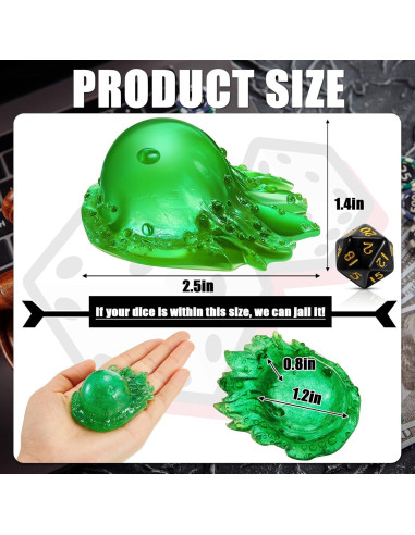 Cubo Gelatinoso Deekin Prisión de Dados Verde 32.9x10cm