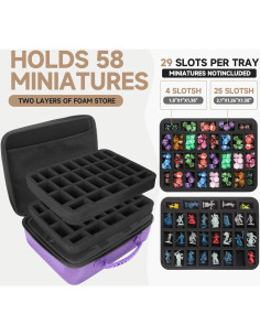 Estuche de Dados DND Mumlicha 33x24cm Púrpura 2