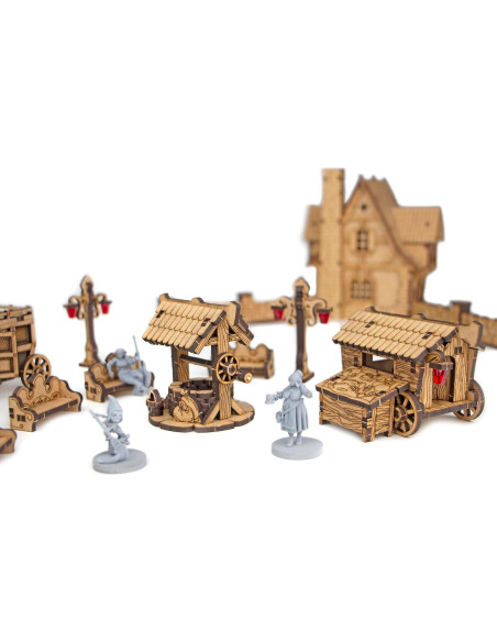 Terreno Medieval TowerRex para D&D y Wargames 30x18cm Terreno Medieval TowerRex para D&D y Wargames 30x18cm