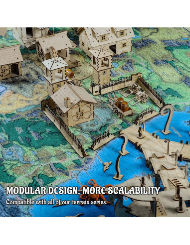 Miniaturas de Cercas de Ladrillo y Hierro CZYY 28mm Juego de Mesa