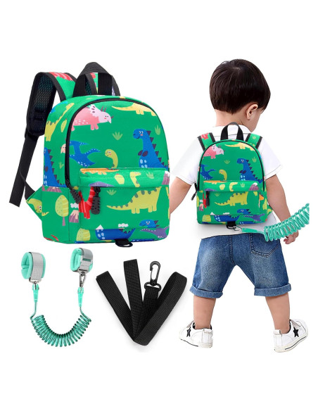 Mochila Antipérdida Accmor para Niños Verde Dino Mochila Antipérdida Accmor para Niños Verde Dino