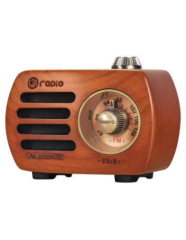 Radio FM Retro PRUNUS R-818 Bluetooth Madera Cereza