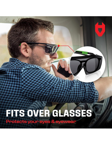Gafas de Seguridad NoCry Tinteadas UV400 Sobre Gafas