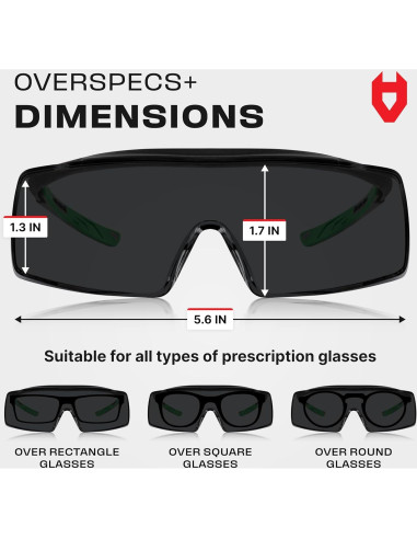 Gafas de Seguridad NoCry Tinteadas UV400 Sobre Gafas