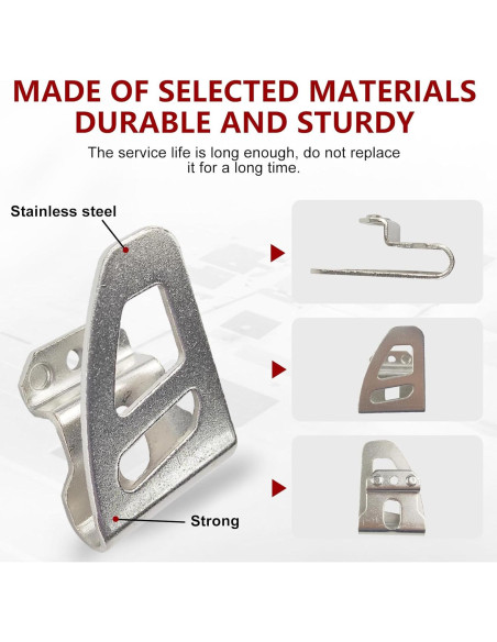 Clip de Cinturón 4PCS para Milwaukee M18 - Acero Inoxidable Clip de Cinturón 4PCS para Milwaukee M18 - Acero Inoxidable