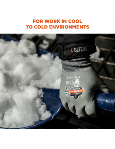 Guantes de Trabajo Invierno Ergodyne 7501 Impermeables Grises