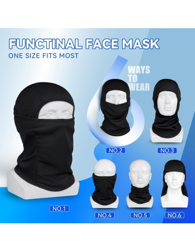 Máscara Balaclava Invierno 3 Piezas UV Protección - Unisex