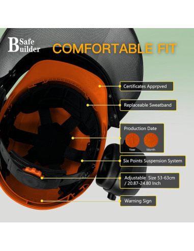 Casco de Seguridad SAFEBUILDER Q20 para Silvicultura 3 en 1