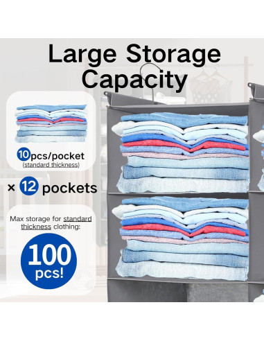 Organizador de Closet Colgante ALLTIDYUP 6 Niveles Doble Fila