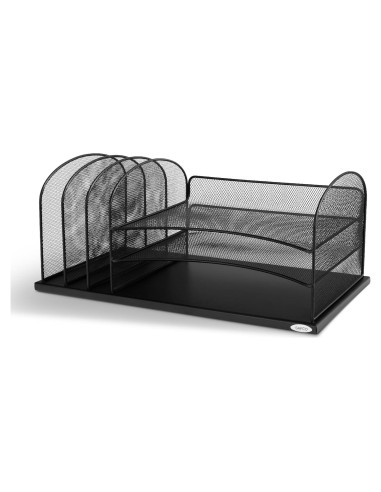 Organizador de Escritorio Safco Onyx, 3 Bandejas y 3 Clasificadores