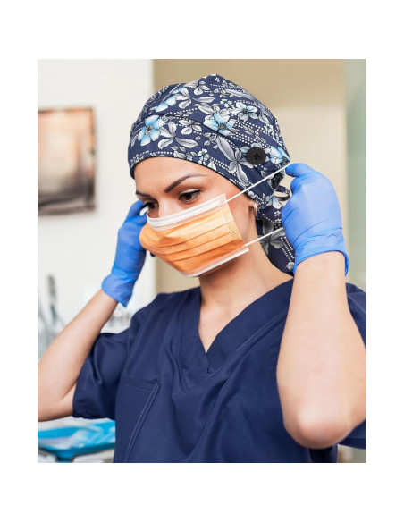 Gorro Quirúrgico Satén para Mujeres Cabello Largo 4 Botones Gorro Quirúrgico Satén para Mujeres Cabello Largo 4 Botones